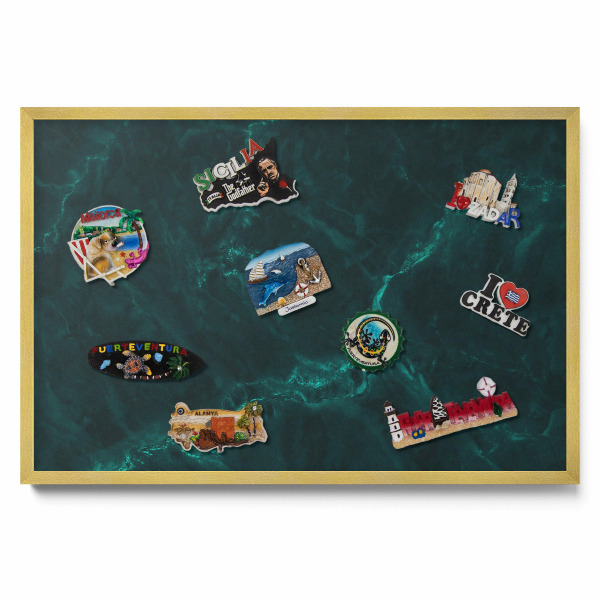 Tablica na magnesy na ścianę Marmur butelkowa zieleń