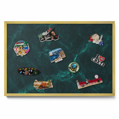 Tablica na magnesy na ścianę Marmur butelkowa zieleń