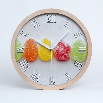 Nowoczesny zegar ścienny Kolorowe żelki