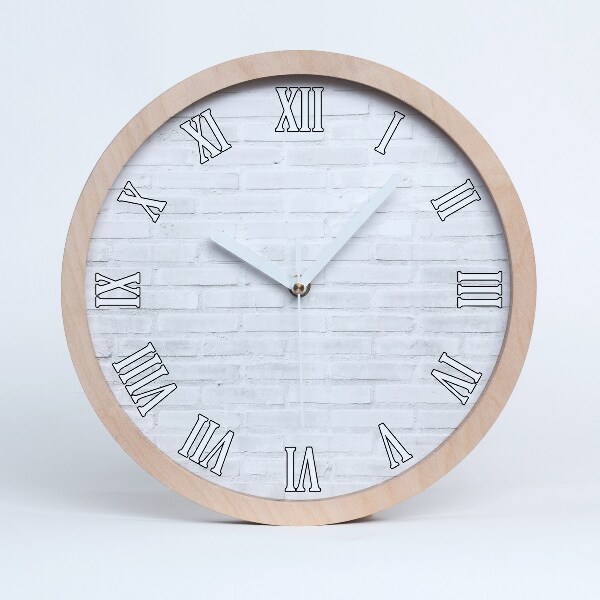 Zegar ścienny okrągły Ceglana ściana