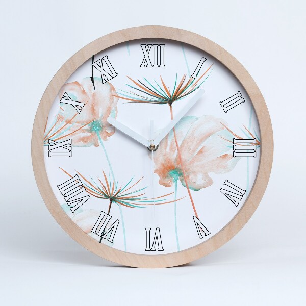 Zegar drewniany wiszący Mniszek lekarski