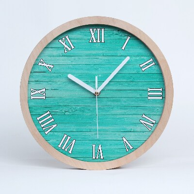 Zegar ścienny drewniany Zielone deski