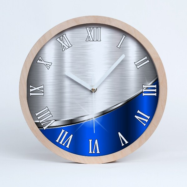 Zegar drewniany Metalowa abstrakcja