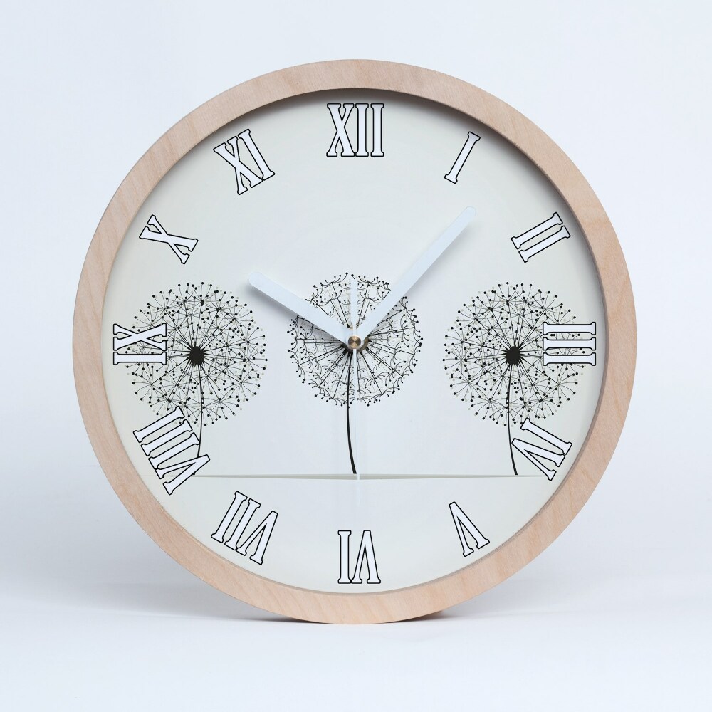 Drewniany zegar Dmuchawce