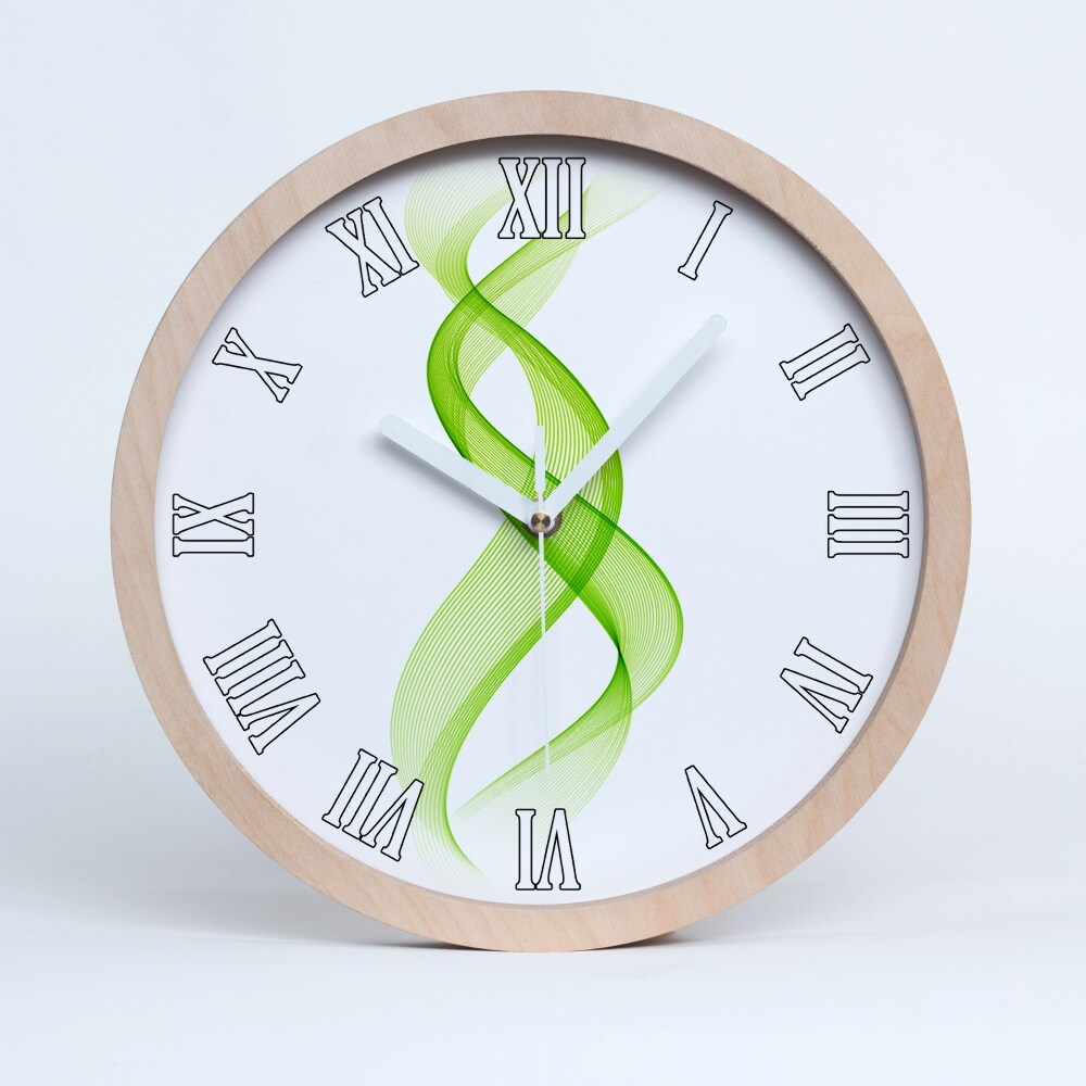 Zegar na ścianę drewniany Kolorowe fale