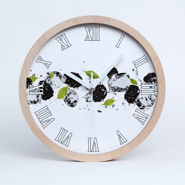 Nowoczesny zegar ścienny Czereśnie i woda