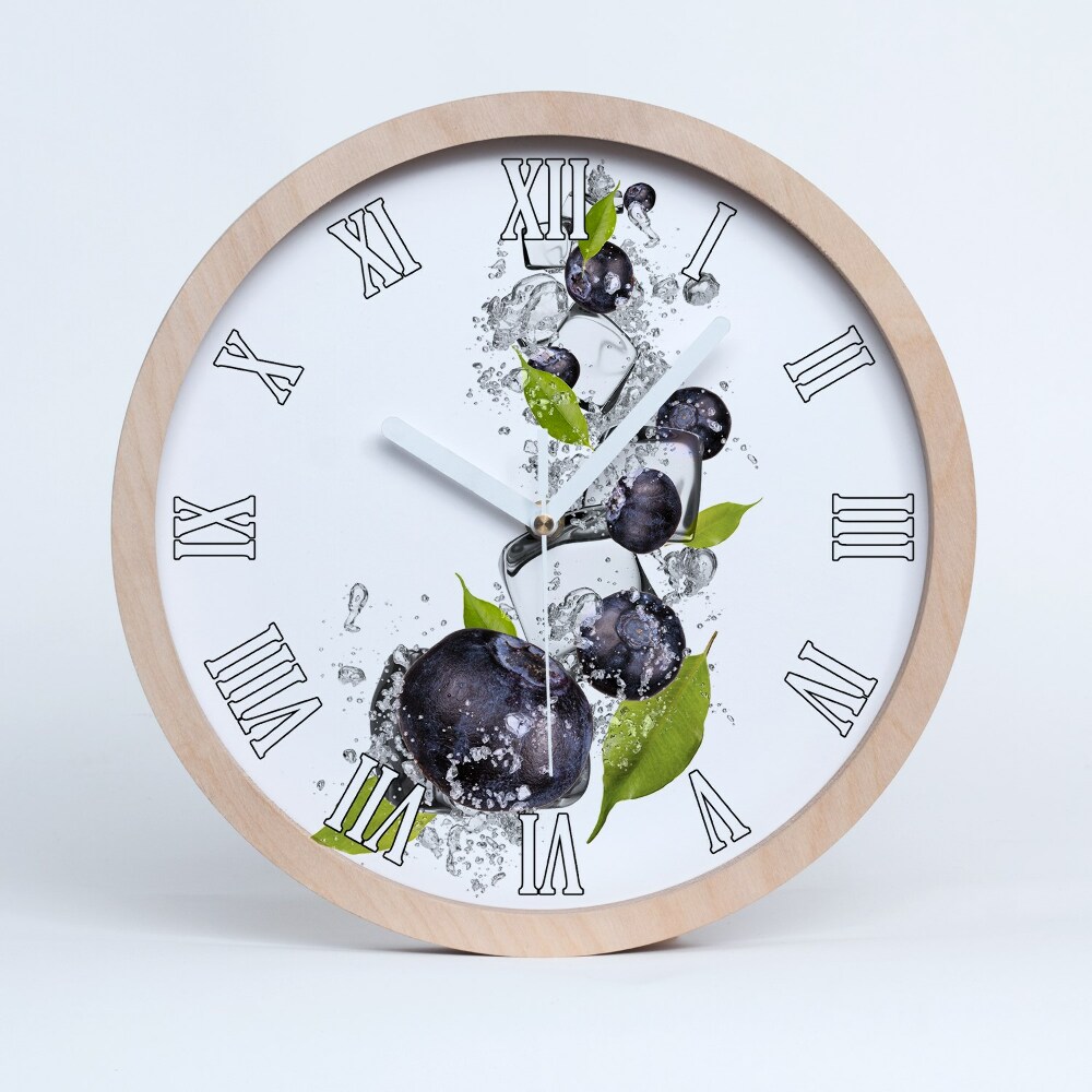 Nowoczesny zegar ścienny Jagody z lodem