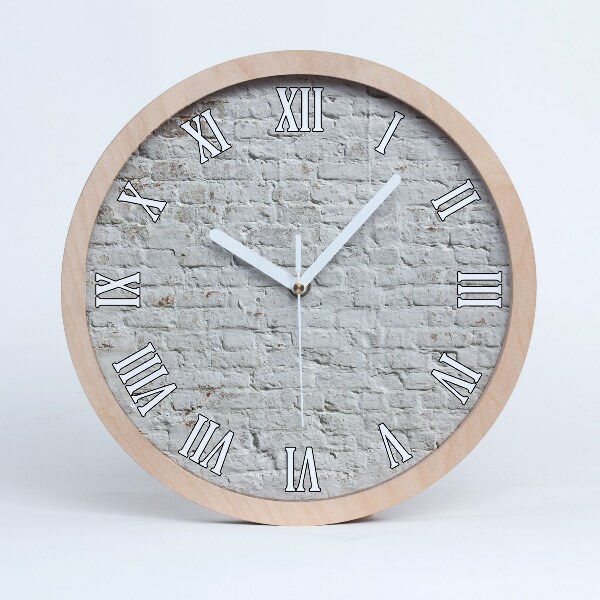 Nowoczesny zegar ścienny Ceglana ściana