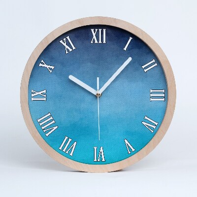 Zegar ścienny drewniany Dym