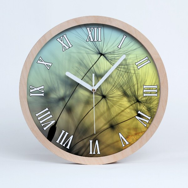 Zegar drewniany Nasiona dmuchawca