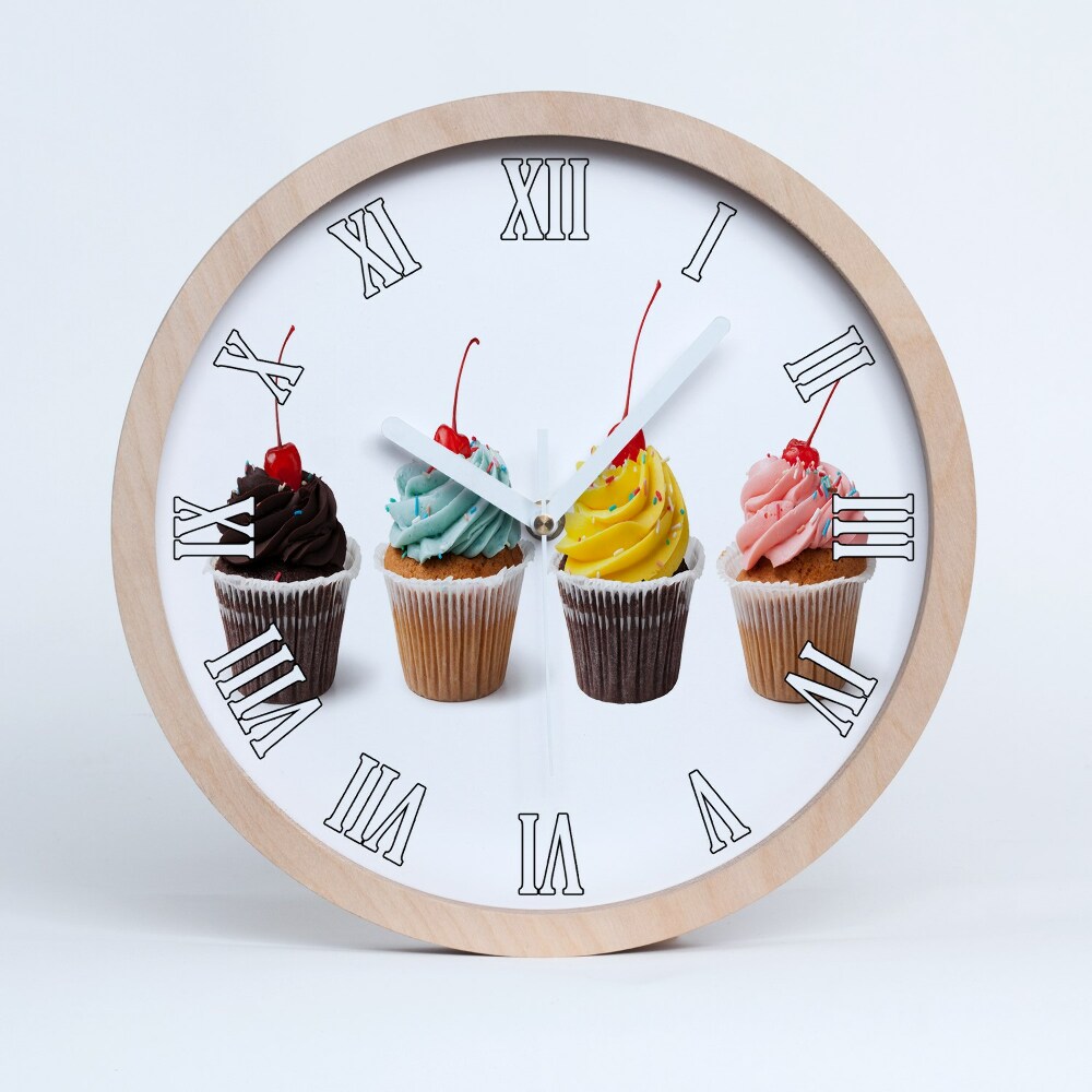 Nowoczesny zegar ścienny Babeczki