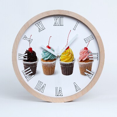 Nowoczesny zegar ścienny Babeczki