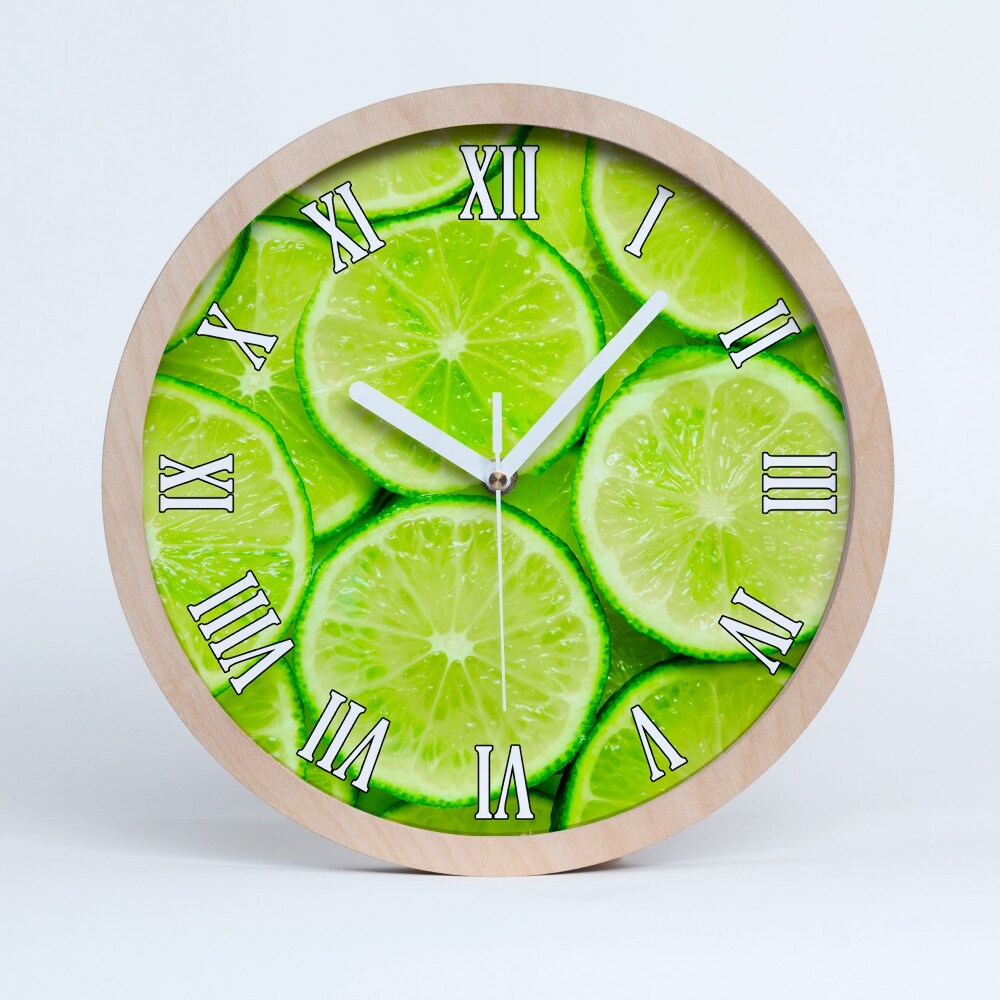 Zegar drewniany wiszący Limonki