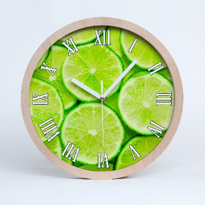 Zegar drewniany wiszący Limonki