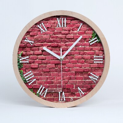 Nowoczesny zegar ścienny Ceglana ściana