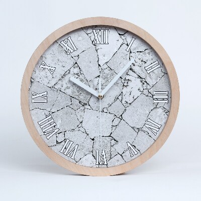 Nowoczesny zegar ścienny Kamienna ściana