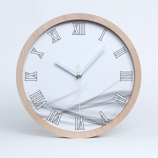 Drewniany zegar Abstrakcja fale