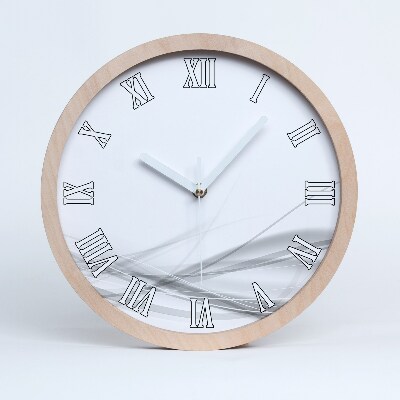 Drewniany zegar Abstrakcja fale