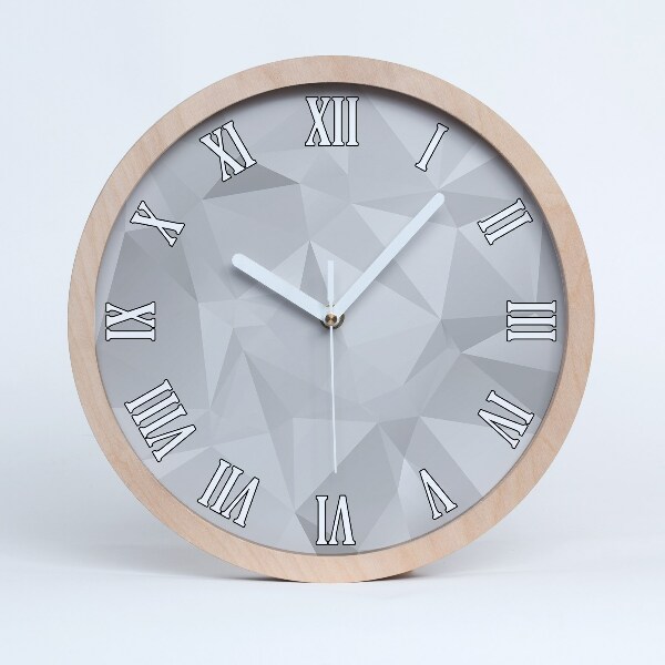 Drewniany zegar Abstrakcja trójkąty