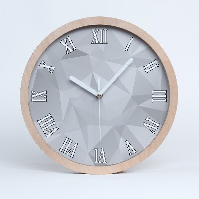 Drewniany zegar Abstrakcja trójkąty