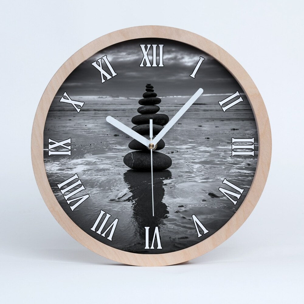 Zegar okrągły Balans kamienie