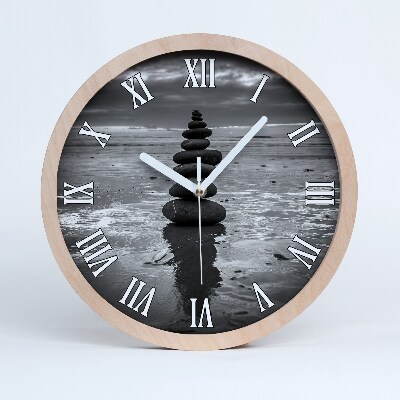 Zegar okrągły Balans kamienie