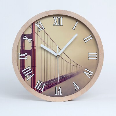 Zegar drewniany Most san francisco