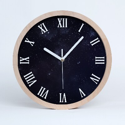 Zegar na ścianę drewniany Gwiazdozbiór