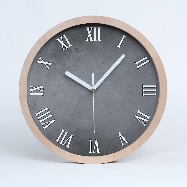 Zegar ścienny drewniany Betonowe tło