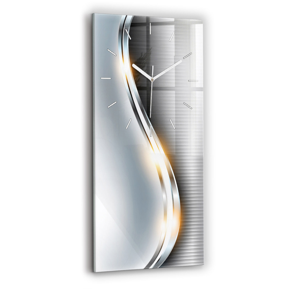 Zegar szklany Metalowa abstrakcja