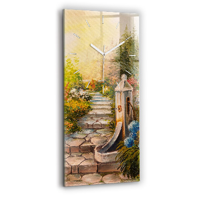 Zegar szklany Kompozycja olejna w lesie