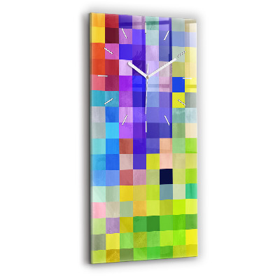 Zegar szklany Kompozycja Kwadratów