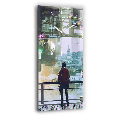 Zegar szklany Cyber Punk