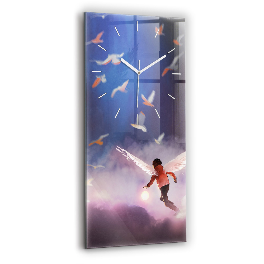 Zegar szklany Chłopiec ze skrzydłami