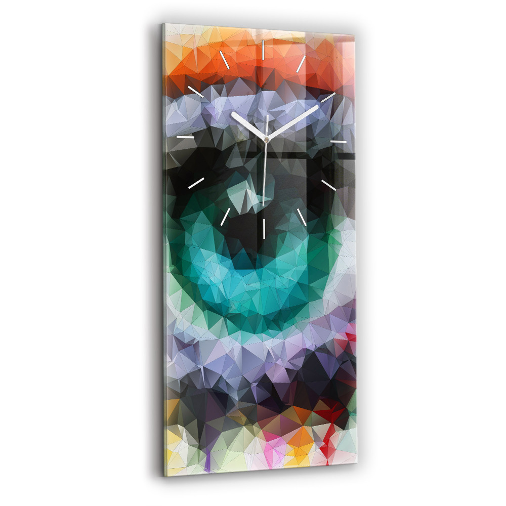 Zegar szklany Kolorowe ludzkie oko