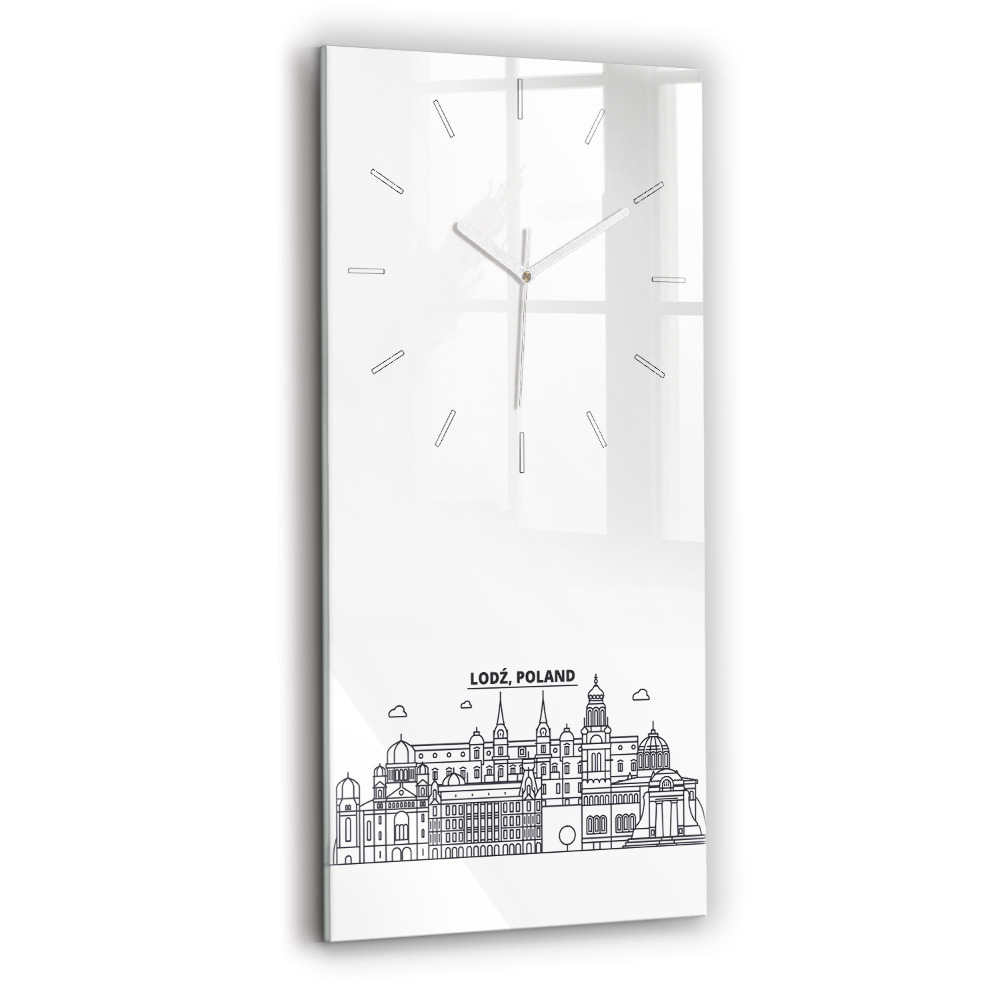 Zegar szklany Łódź architektura panorama