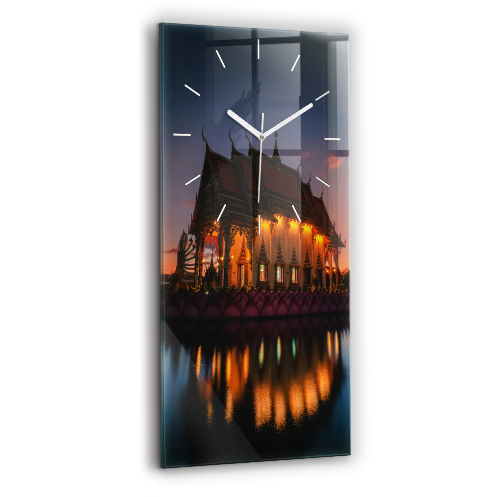 Zegar szklany Świątynia w Bangkok