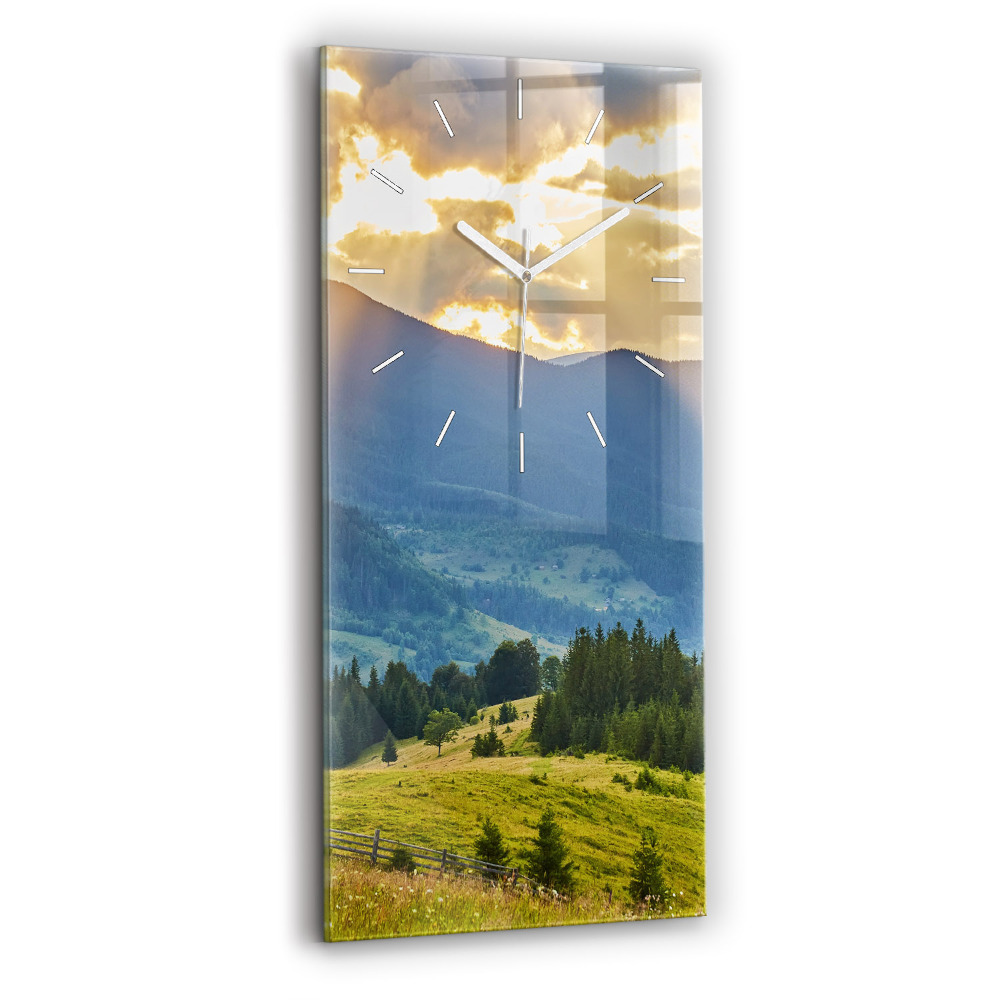 Zegar szklany Krajobraz z lasami