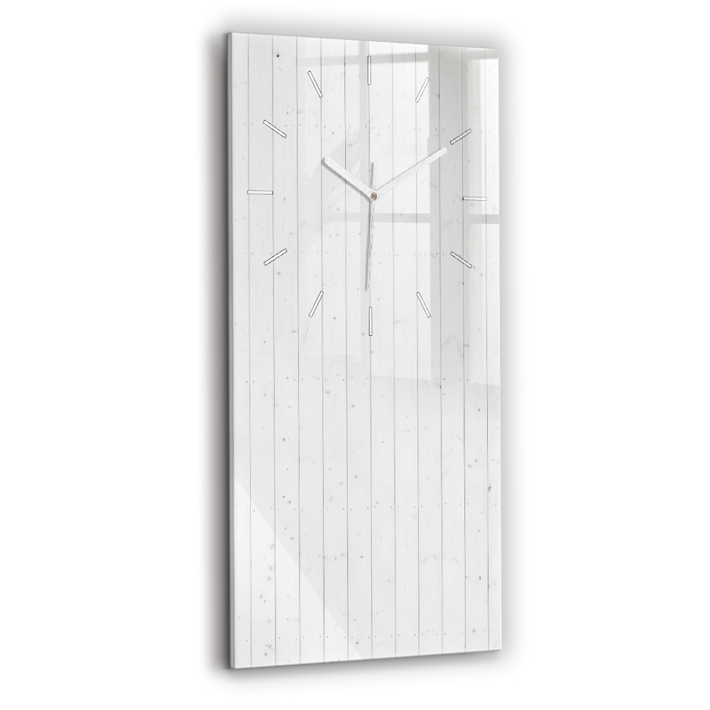 Zegar szklany Panele drewniane wzór