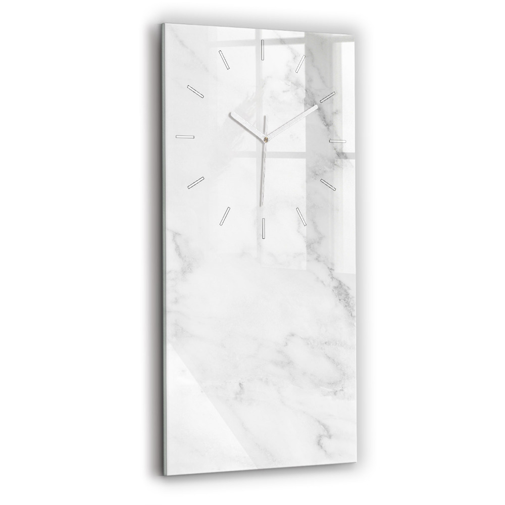 Zegar szklany Elegancki marmur