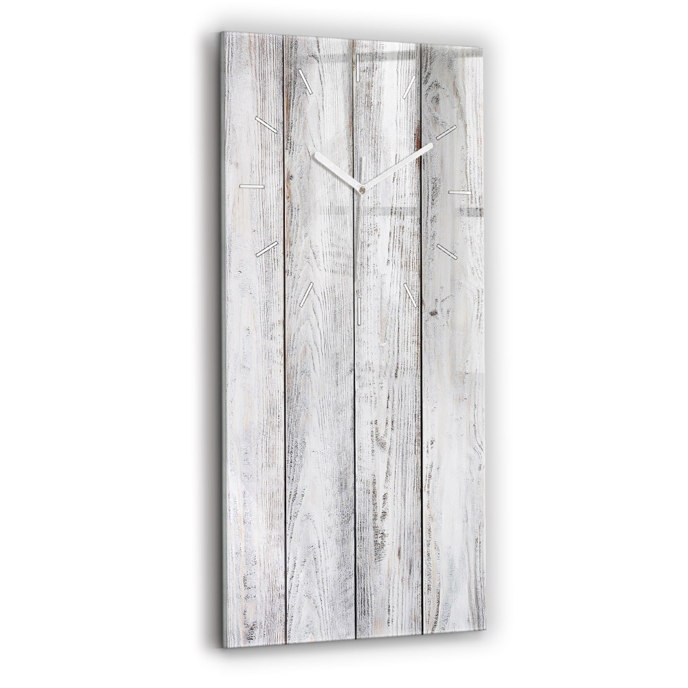 Zegar szklany Pomalowane deski