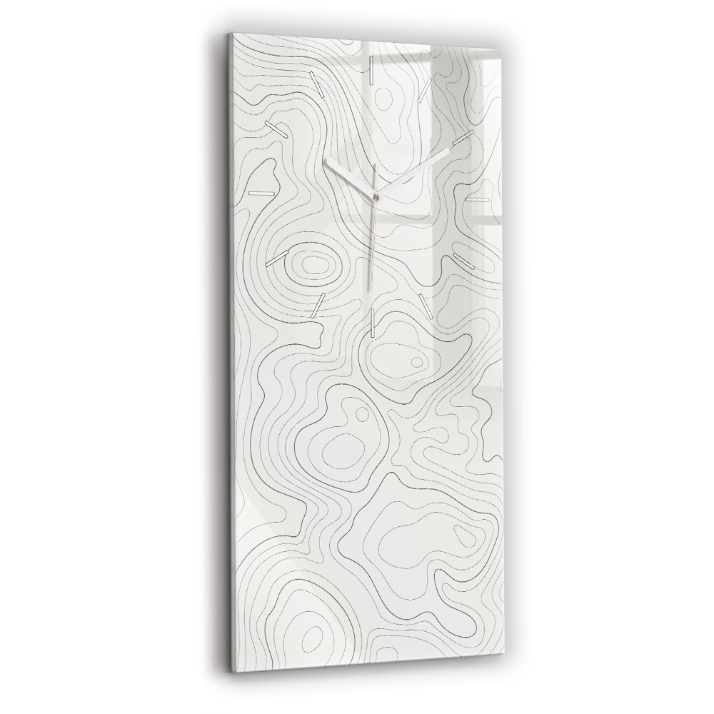 Zegar szklany Plamy abstrakcja