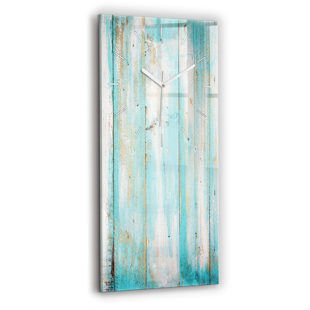 Zegar szklany Niebieskie deski