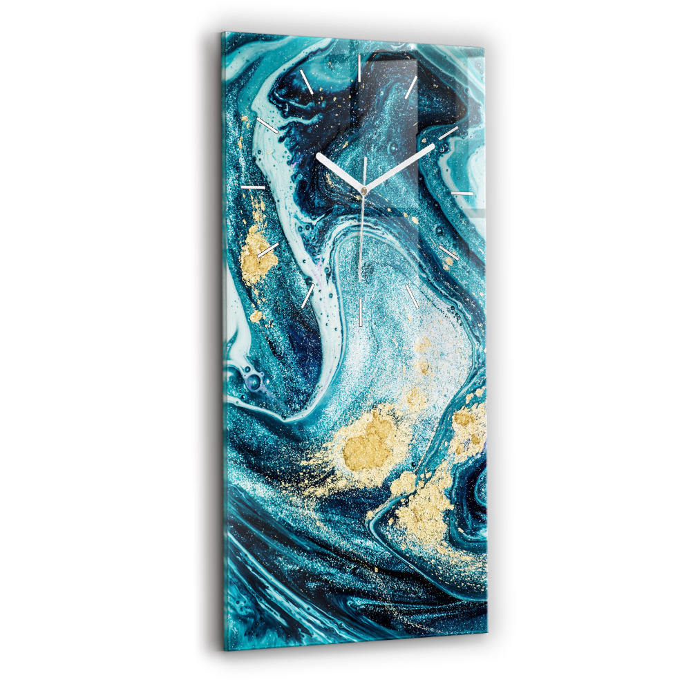 Zegar szklany Abstrakcyjny marmur