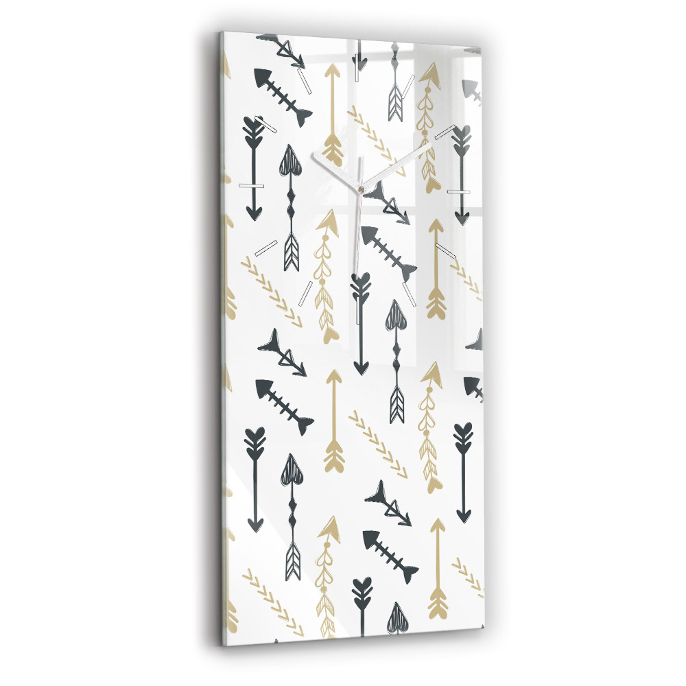 Zegar szklany Geometryczny wzór hipsterski