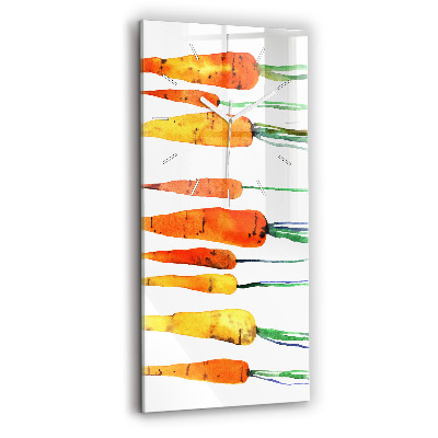 Zegar szklany Ilustracja marchewek