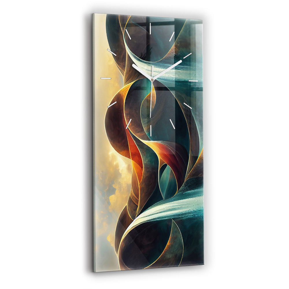 Zegar szklany Płynący wodospad