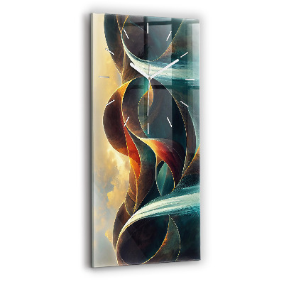 Zegar szklany Płynący wodospad