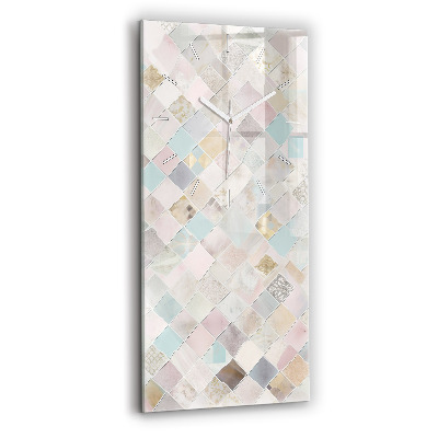 Zegar szklany Kolorowe płytki