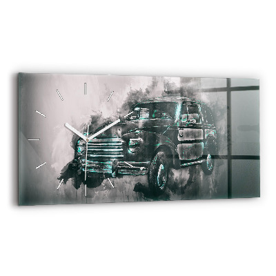 Zegar szklany Oldschoolowy Samochód